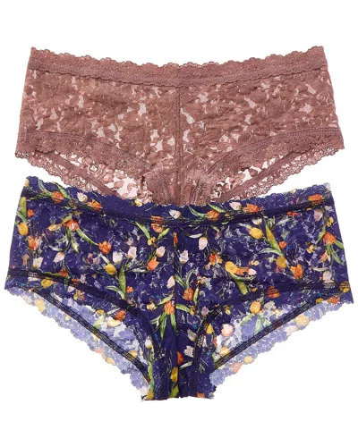 Hanky Panky Set Of 2 Printed Boyshort In Multi