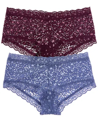 Hanky Panky Set Of 2 Xdye Leopard Boyshort In Multi