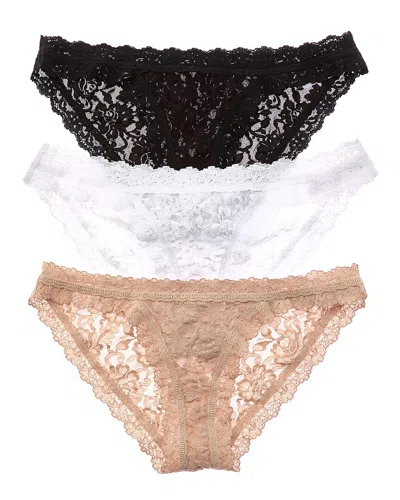 Hanky Panky Set Of 3 Brazilian Bikini In Multi