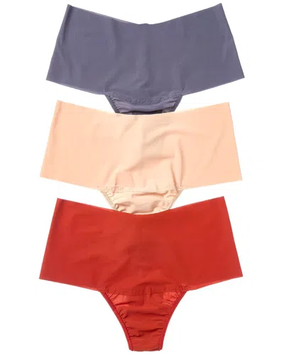 Hanky Panky Set Of 3 Breathe High-rise Thong In Multi