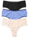 Hanky Panky Set Of 3 High-rise Thong In Multi