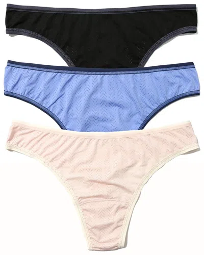 Hanky Panky Set Of 3 Natural Thong With $12 Credit