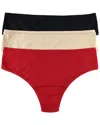 Hanky Panky Set Of 3 Play Natural Thong