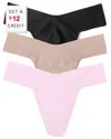 Hanky Panky Breathe Natural Rise 3 Pack In Black