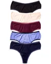 Hanky Panky Set Of 5 High-rise Thong In Multi