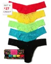 Hanky Panky 5 Pack Signature Lace Original Rise Thongs In Printed Box