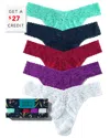Hanky Panky 5 Pack Signature Lace Low Rise Thongs In Printed Box