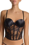Hanky Panky Shannon Lace Underwire Bustier In Brown
