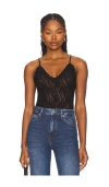 Hanky Panky Signature Lace? & Retro Lace Thong Back Bodysuit In Black