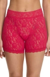 Hanky Panky Signature Lace Boxer Brief In Beet Juice Red