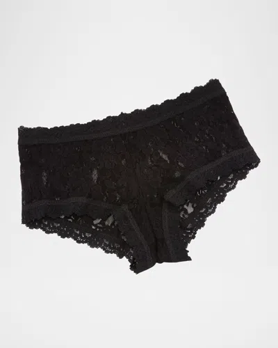 Hanky Panky Signature Lace Boy Shorts In Black