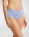 Hanky Panky Signature Lace Boy Shorts In Cool Water Blue