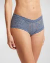 Hanky Panky Signature Lace Boy Shorts In Tour Guide (blue)