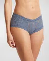 Hanky Panky Women's Signature Lace Boy Short, 4812 In Tour Guide (blue)