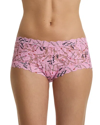 Hanky Panky Signature Lace Boyshort In Pink