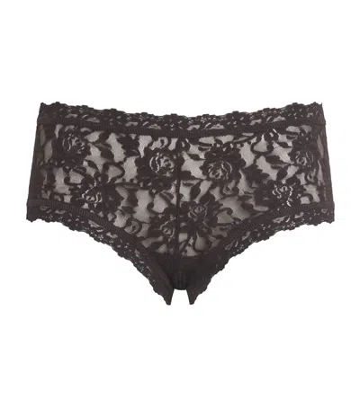 Hanky Panky Signature Lace Boyshorts In Brown