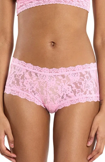Hanky Panky Signature Lace Boyshorts In Pink