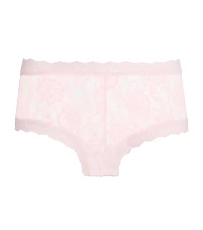 Hanky Panky Signature Lace Boyshorts In Pink
