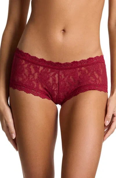 Hanky Panky Signature Lace Boyshorts In Red