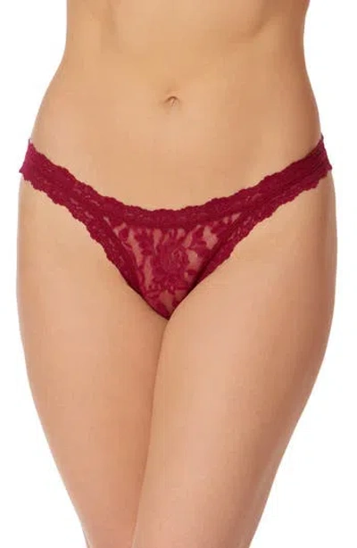 Hanky Panky 'signature Lace' Brazilian Bikini In Dark Pomegranate Red