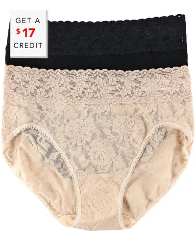 Hanky Panky Signature Lace French Bikini 2 Pack With $17 Credit In Gray