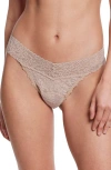 Hanky Panky Signature Lace Leakproof Original Rise Thong In Brown