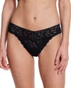 Hanky Panky Plus Size Signature Lace Original Rise Thong In Black