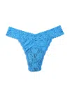 Hanky Panky Signature Lace Leakproof Original Rise Thong In Blue