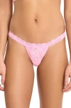Hanky Panky Signature Lace Low Rise G-string In Pink