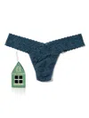 Hanky Panky Signature Lace® Low Rise Gingerbread House In Blue