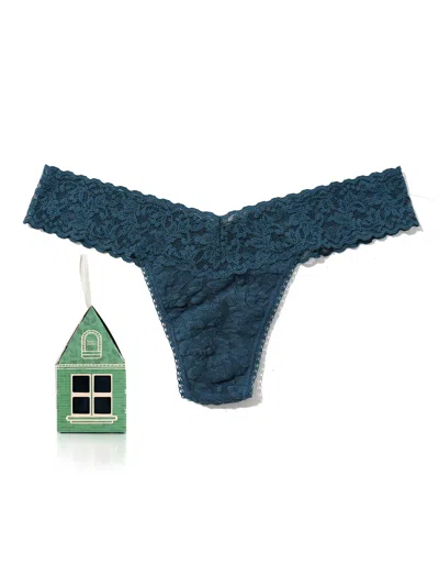 Hanky Panky Signature Lace® Low Rise Gingerbread House In Blue