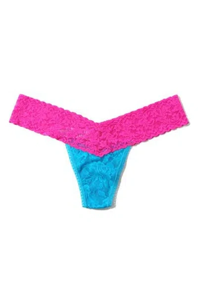 Hanky Panky Signature Lace Low Rise Thong In Pink