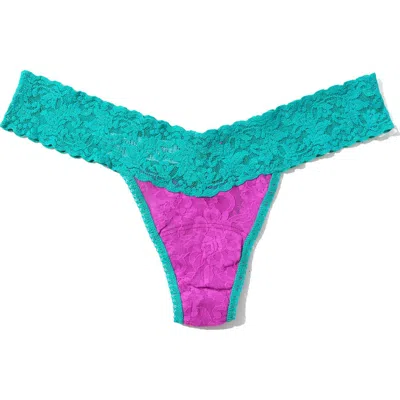 Hanky Panky Signature Lace Low Rise Thong In Green