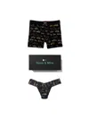 Hanky Panky Signature Lace® Low Rise Thong And Saxx Super Soft Vibe Boxer Brief In Multi