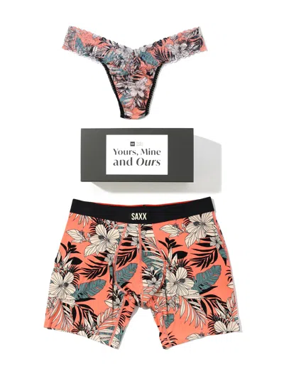 HANKY PANKY SIGNATURE LACE® LOW RISE THONG AND SAXX SUPER SOFT VIBE BOXER BRIEF