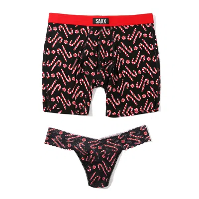 Hanky Panky Signature Lace Low Rise Thong And Saxx Super Soft Vibe Boxer Brief In Multicolor