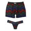 Hanky Panky Signature Lace Original Rise Thong And Saxx Ultra Boxer Brief In Multicolor