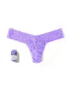 Hanky Panky Signature Lace Low Rise Thong Candy Heart In Purple