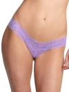 Hanky Panky Signature Lace Low Rise Thong In Purple