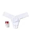 Hanky Panky Signature Lace Low Rise Thong Fortune Cookie In White