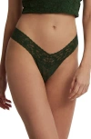 Hanky Panky Signature Lace Low Rise Thong In Green
