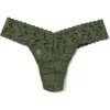 Hanky Panky 'signature Lace' Low Rise Thong In Green