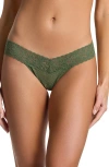 Hanky Panky Signature Lace Low Rise Thong In Green