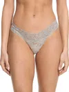 Hanky Panky Signature Lace Low Rise Thong In Grey