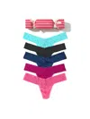 Hanky Panky Signature Lace® Low Rise Thong Holiday 5 Pack Cracker In Multi