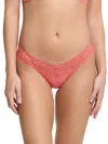 Hanky Panky Signature Lace Low-rise Thong In Pink