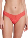 Hanky Panky Signature Lace Original Rise Thong Underwear In Pink
