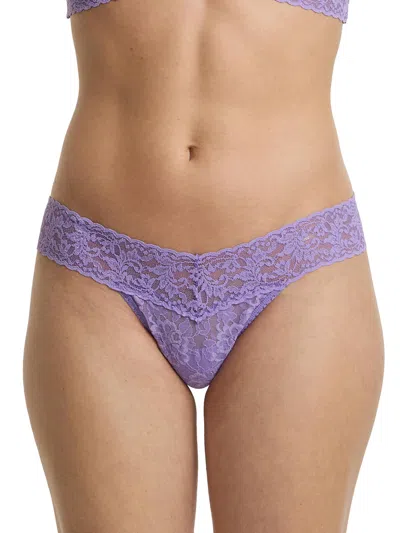 Hanky Panky Signature Lace® Low Rise Thong In Purple