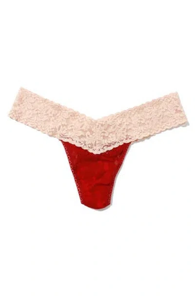 Hanky Panky Signature Lace Low Rise Thong In Red