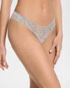 Hanky Panky Signature Lace Low Rise Thong Steel Grey In Sleep In(grey)